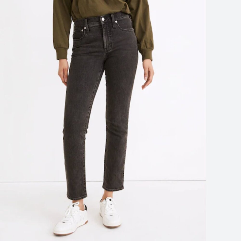 Madewell rise perfect vintage jeans black gray 31 petite